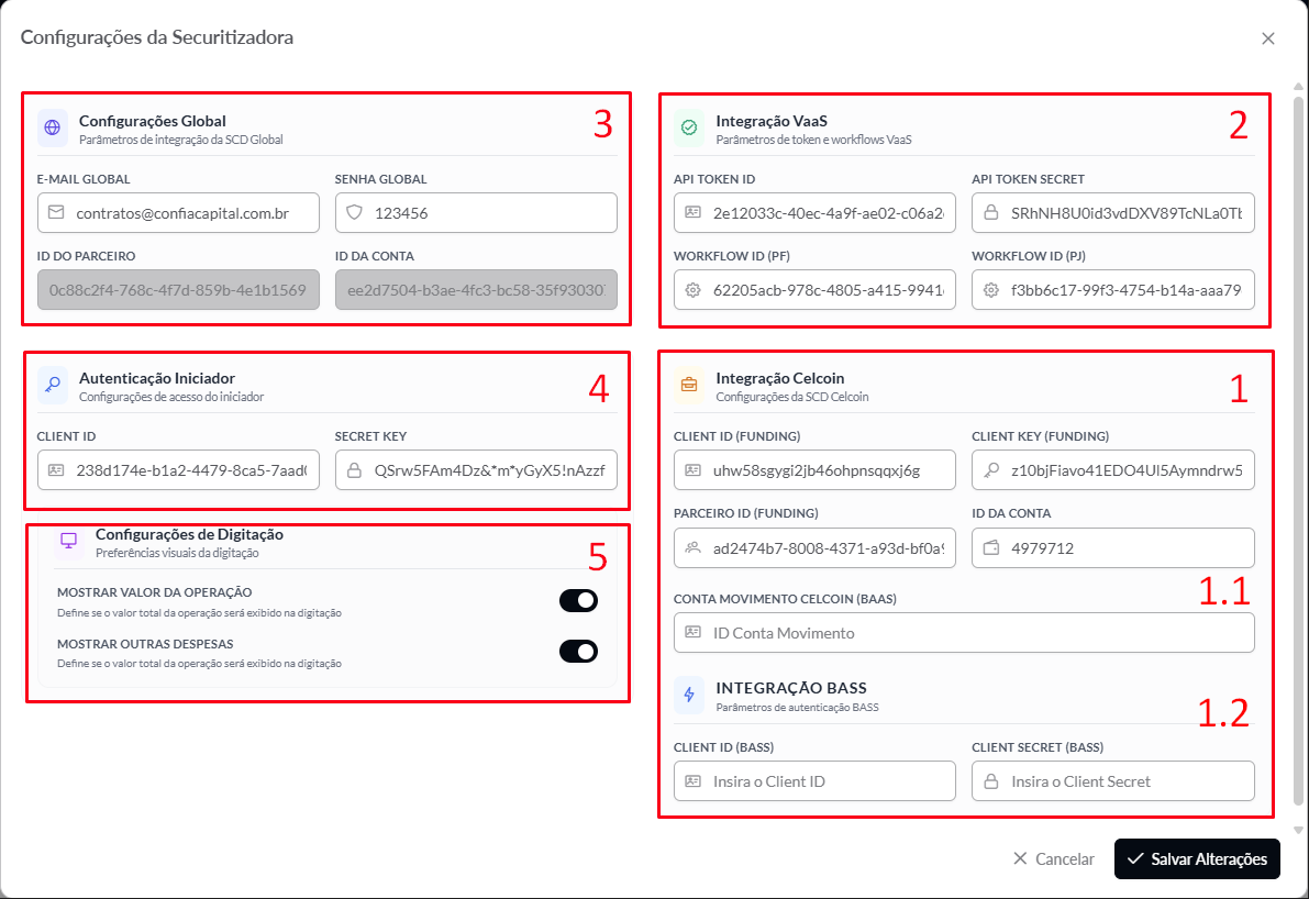 Figura 4.2 — Tela de Integrações